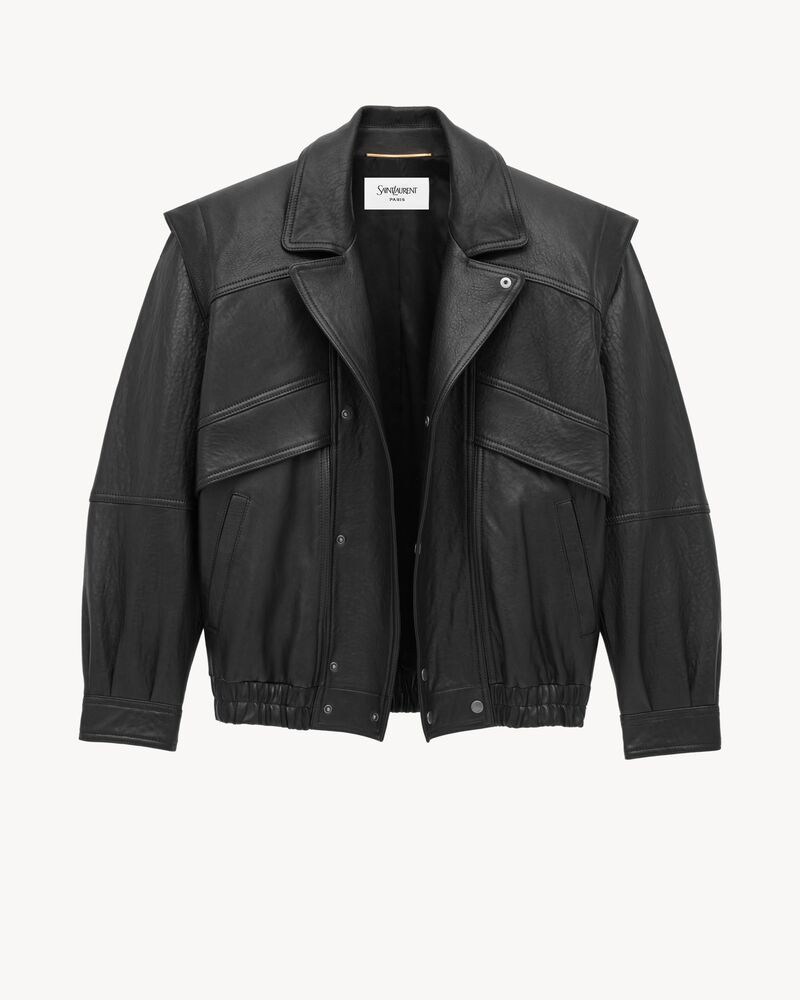 Bomber en cuir d’agneau Bubble