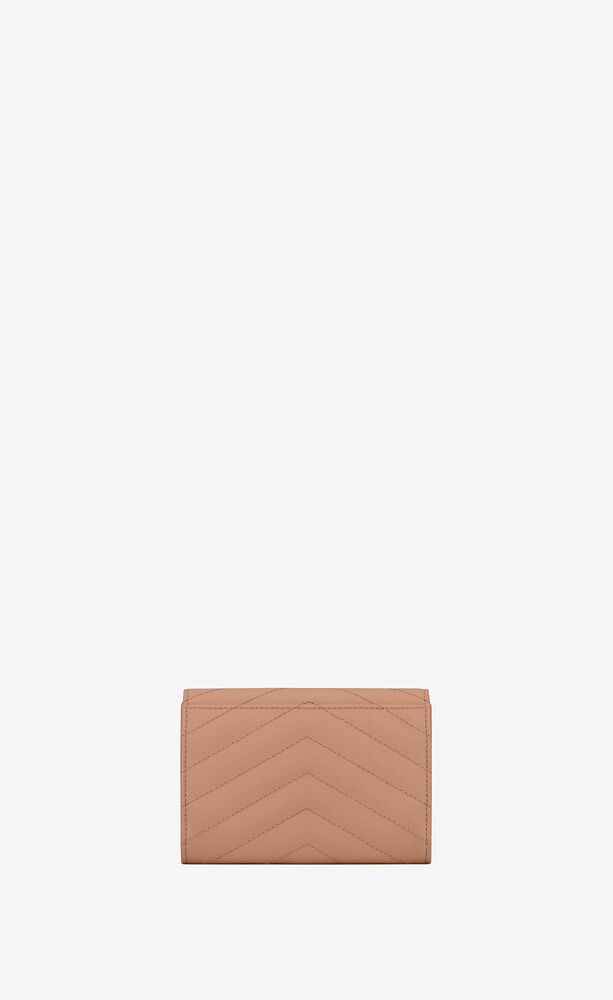 Saint Laurent Monogram Small Envelope Leather Wallet