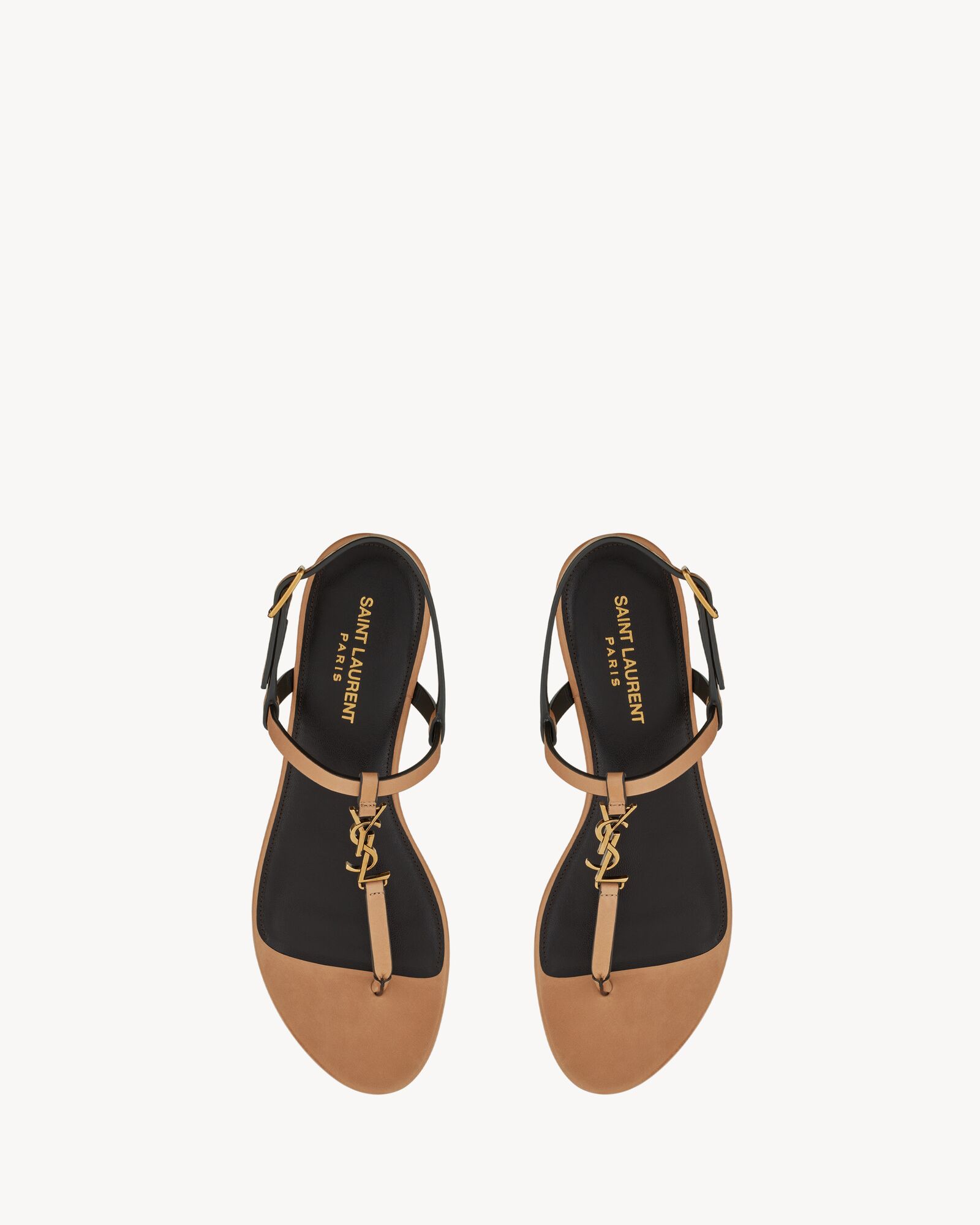 Saint Laurent Cassandra Sandals Flat Yves Saint Laurent