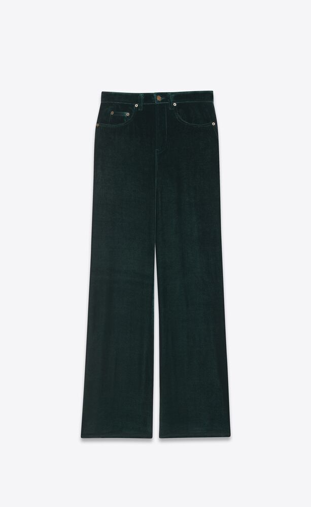 wide-leg pants in velvet