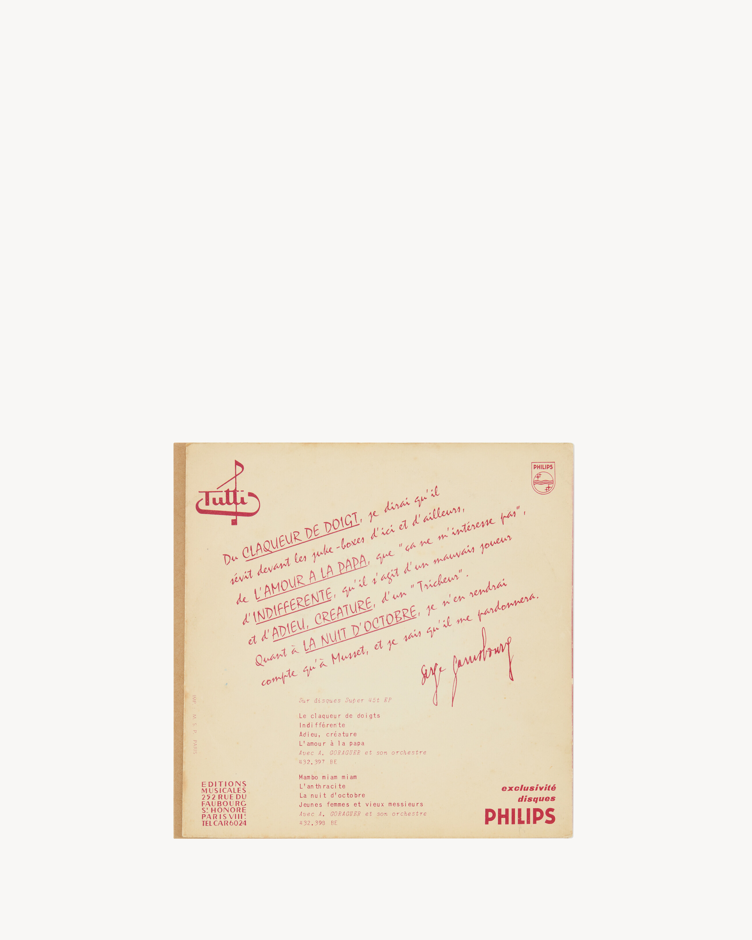 SERGE GAINSBOURG N°2