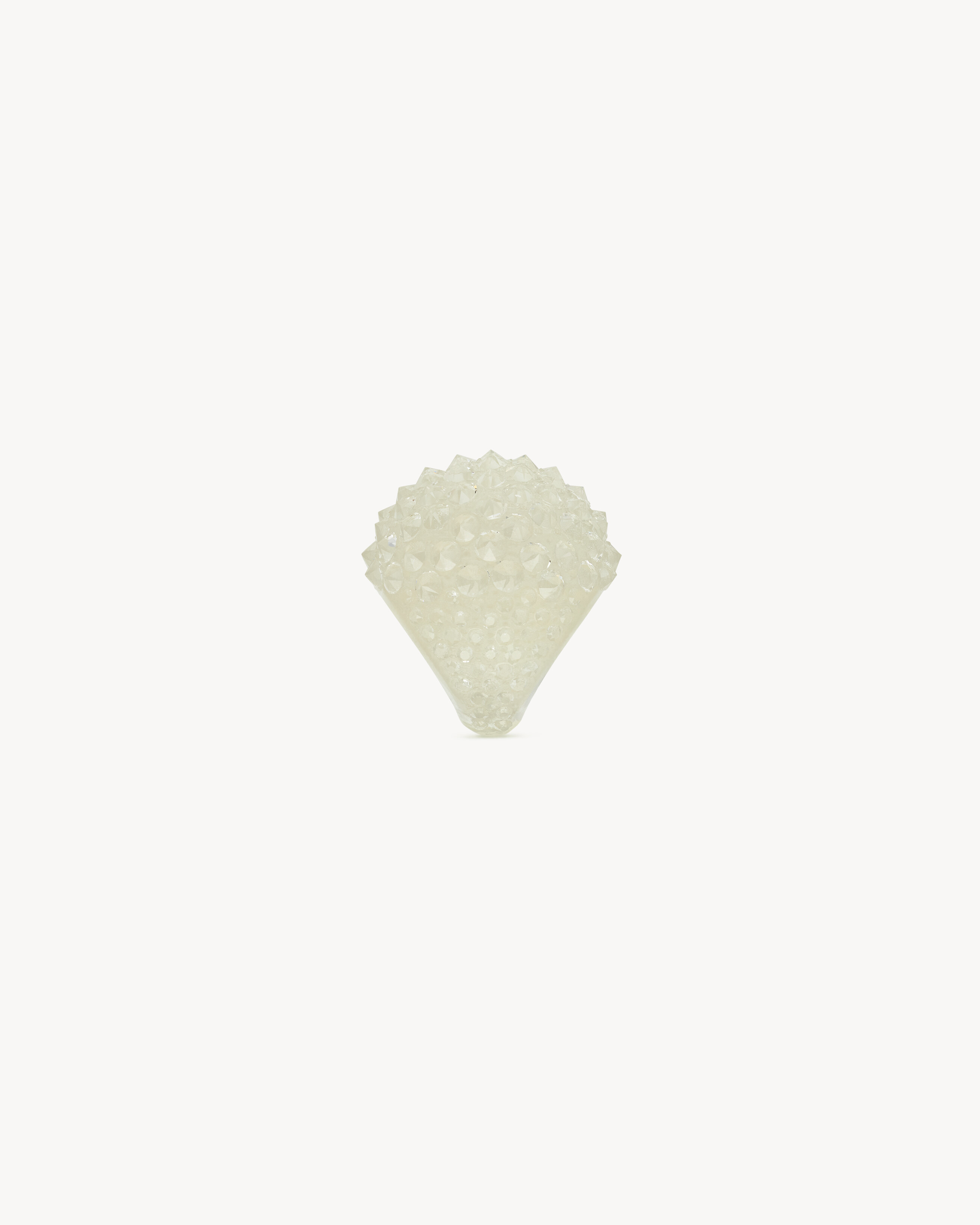 spiked dome ring in crystal and resin