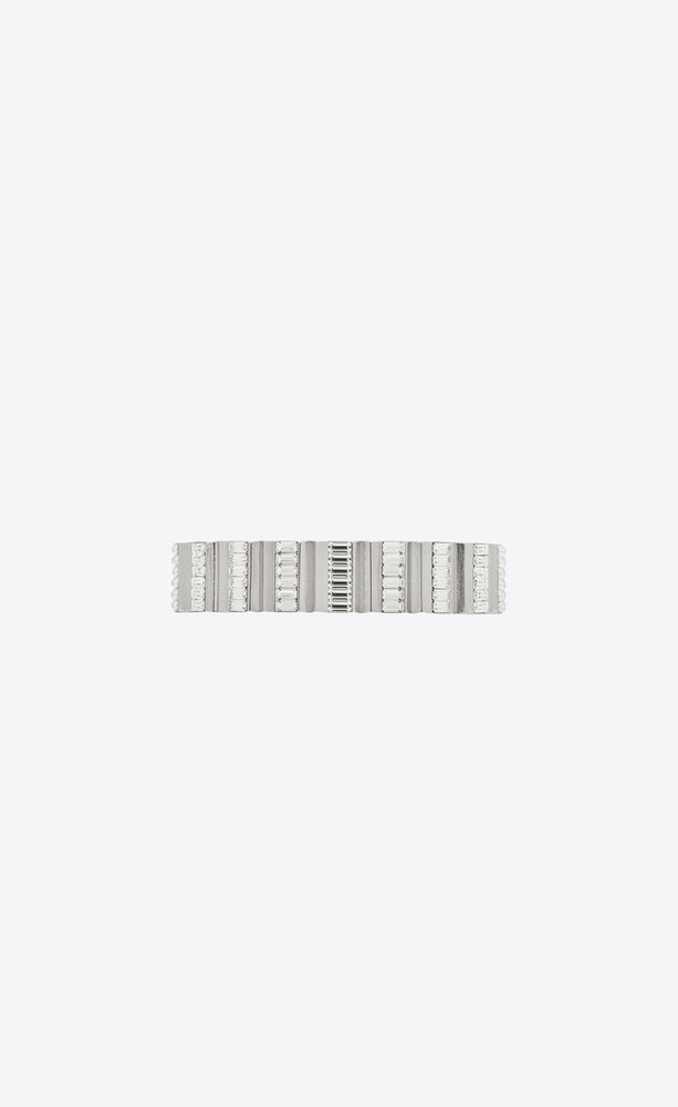 Odeon Rhinestone Bracelet in Silver - Saint Laurent