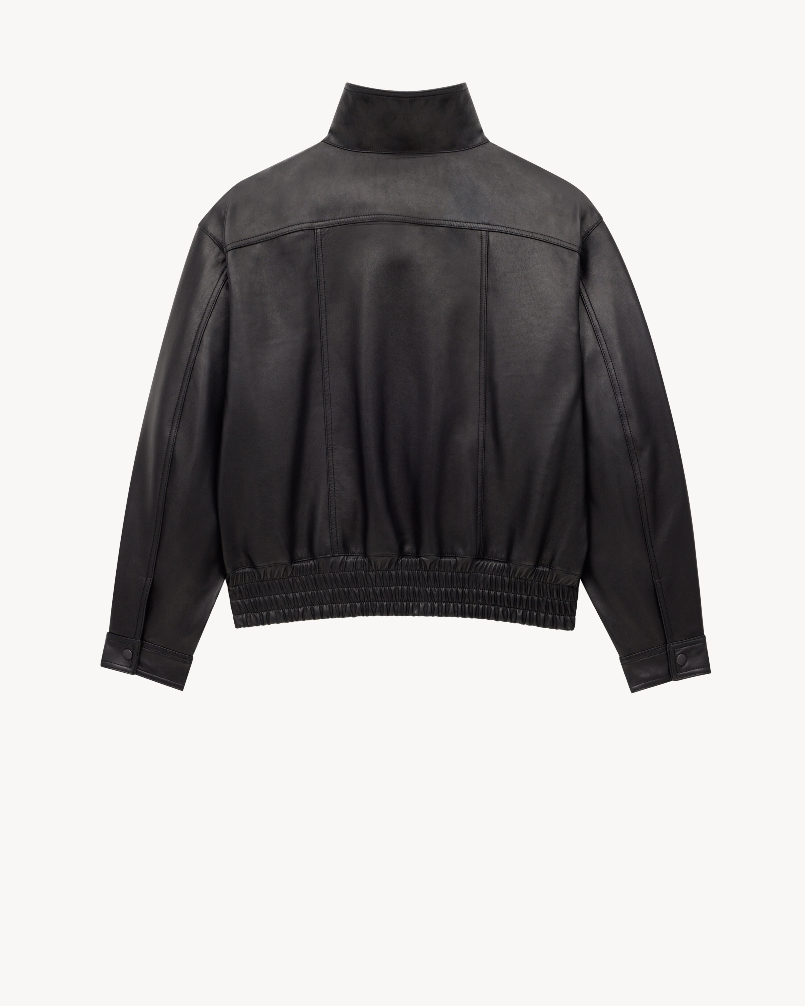 bomber jacket in plunged lambskin