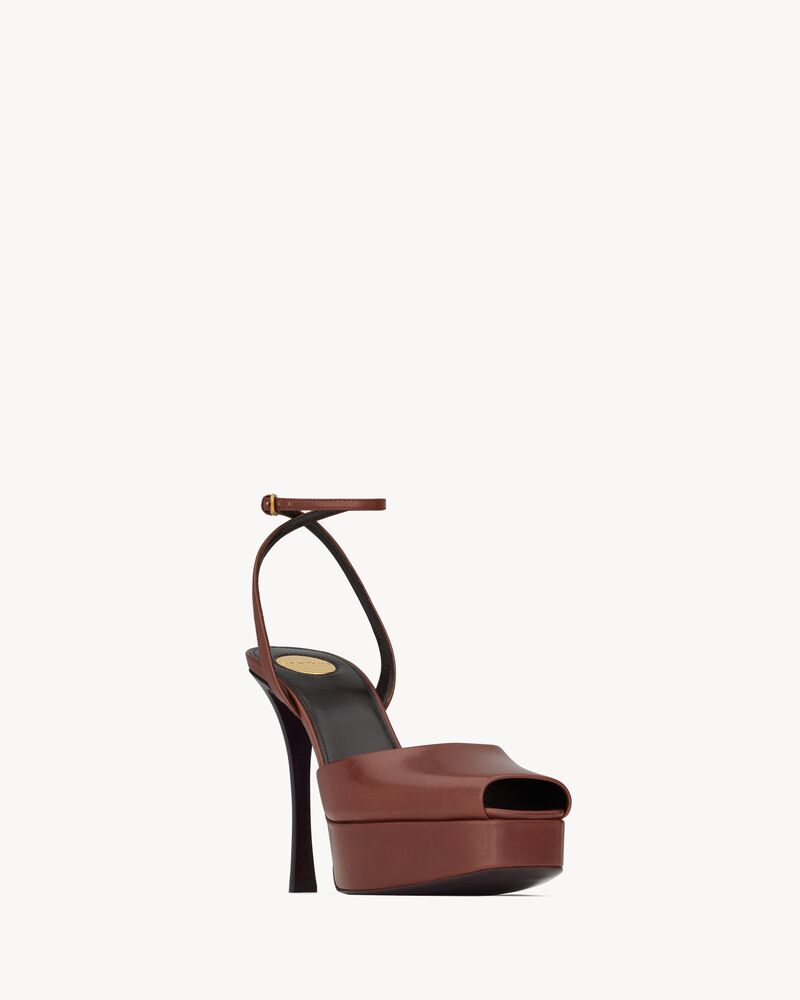LA SCANDALE platform sandals in smooth leather