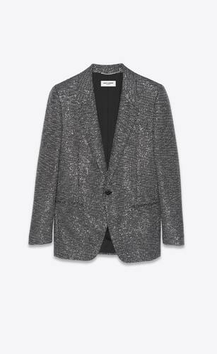 sequined single-breasted jacket