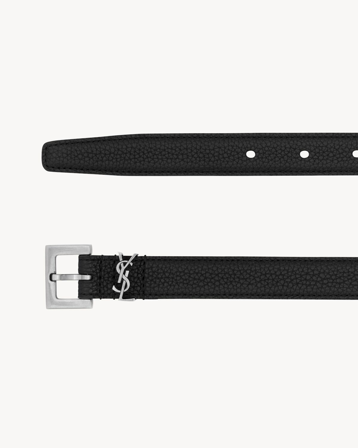 fine ceinture cassandre en cuir grainé