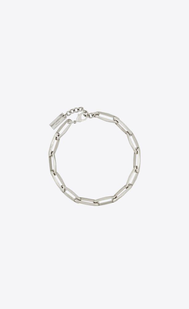 rectangular chain bracelet in metal