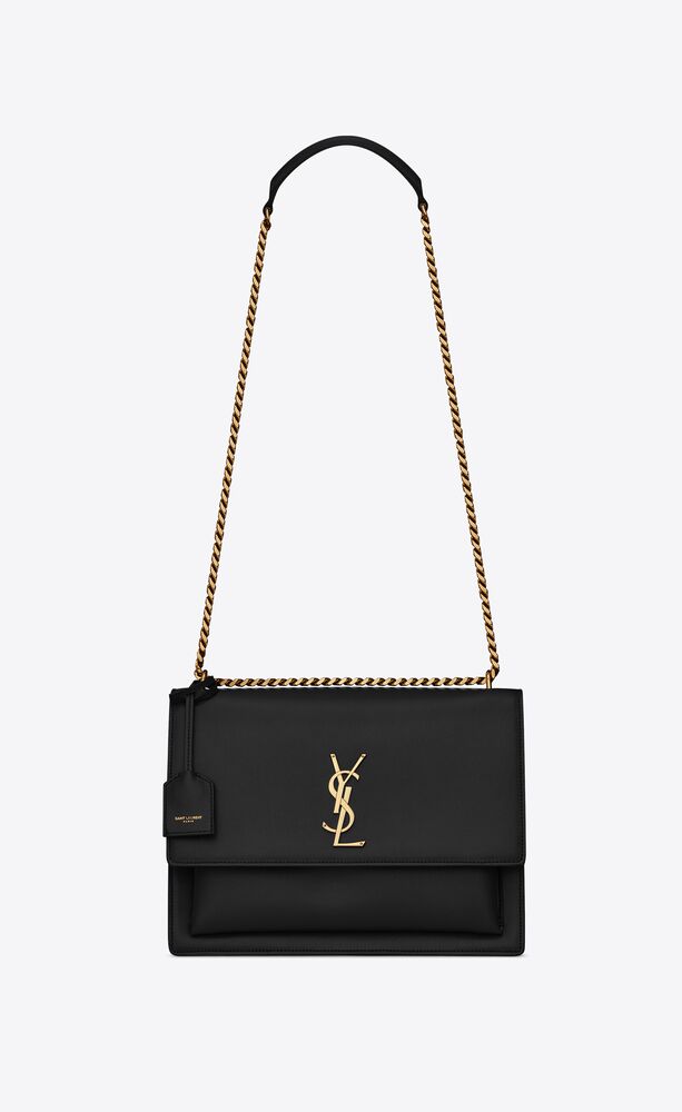 Yves Saint Laurent Sunset Calfskin Leather Shoulder Bag