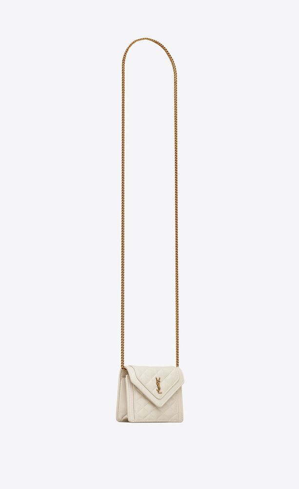 Saint Laurent Gaby Mini Lambskin Crossbody Bag