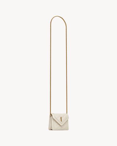 Saint Laurent Gaby Micro Bag in Quilted Lambskin - White - Women