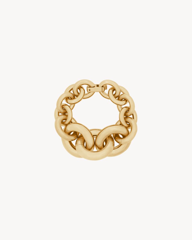 oversized graduated chain bracelet in 18K yellow gold