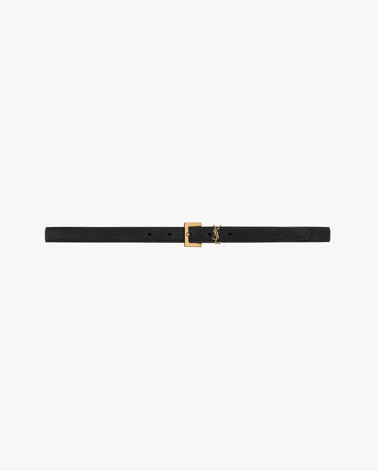 CASSANDRE THIN BELT WITH SQUARE BUCKLE IN SUEDE