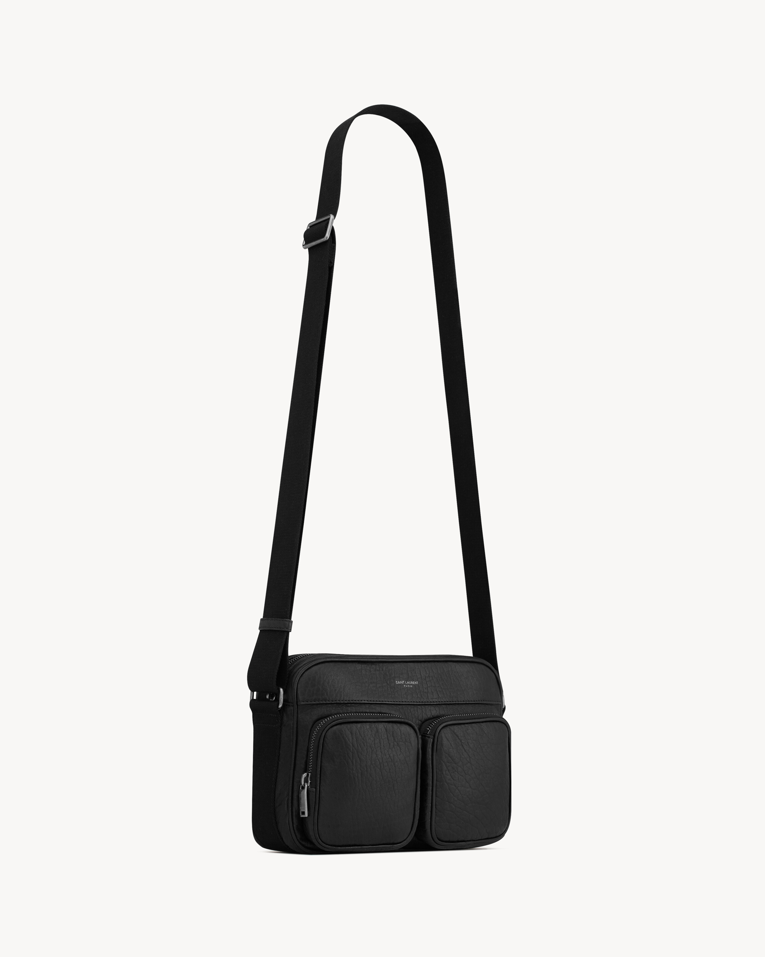 CITY SAINT LAURENT Kameratasche aus genarbtem Leder