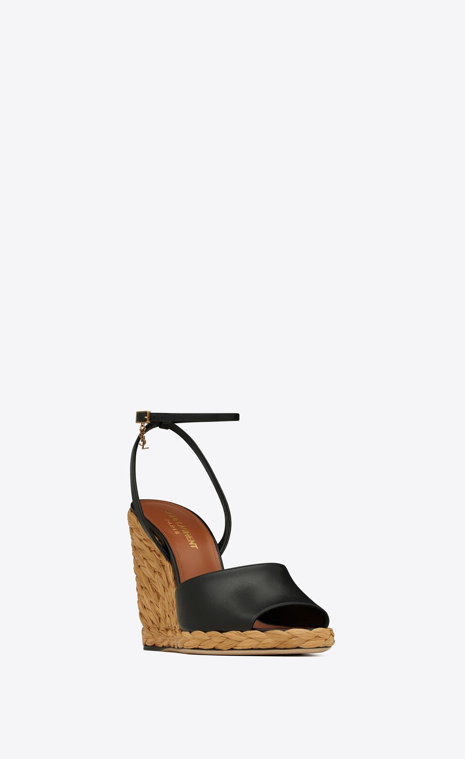 Paloma wedge espadrilles in smooth leather | Saint Laurent | YSL.com