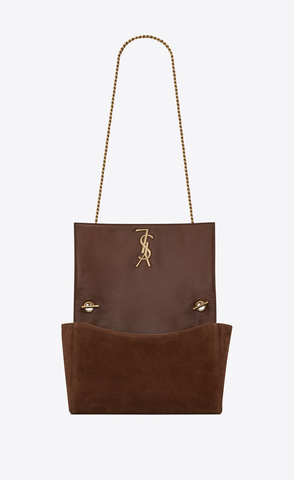 KATE Medium reversible bag with rope monogram in suede | Saint Laurent ...