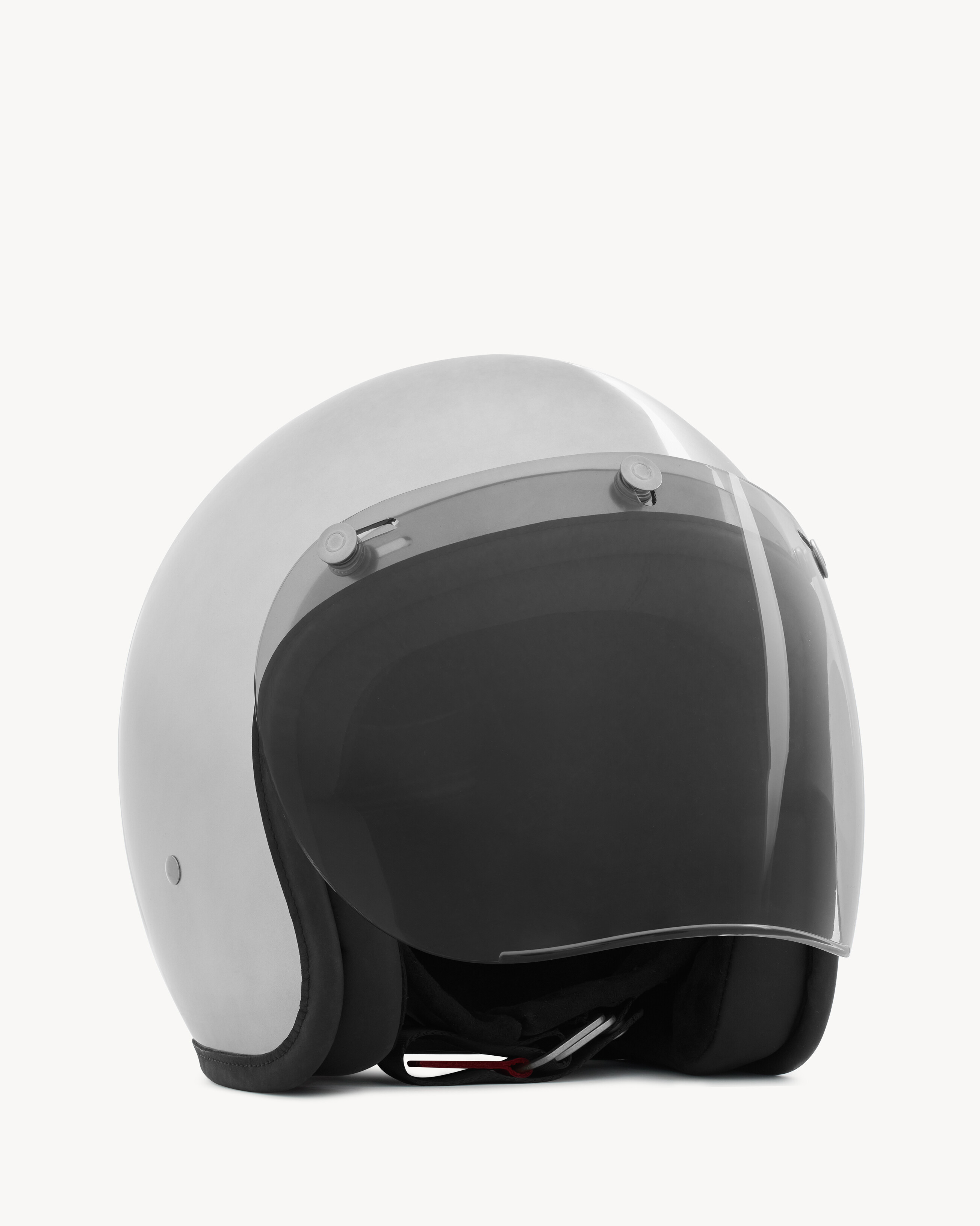 HEDON MOTORCYCLE HELMET in Silver Saint Laurent YSL EN-FI