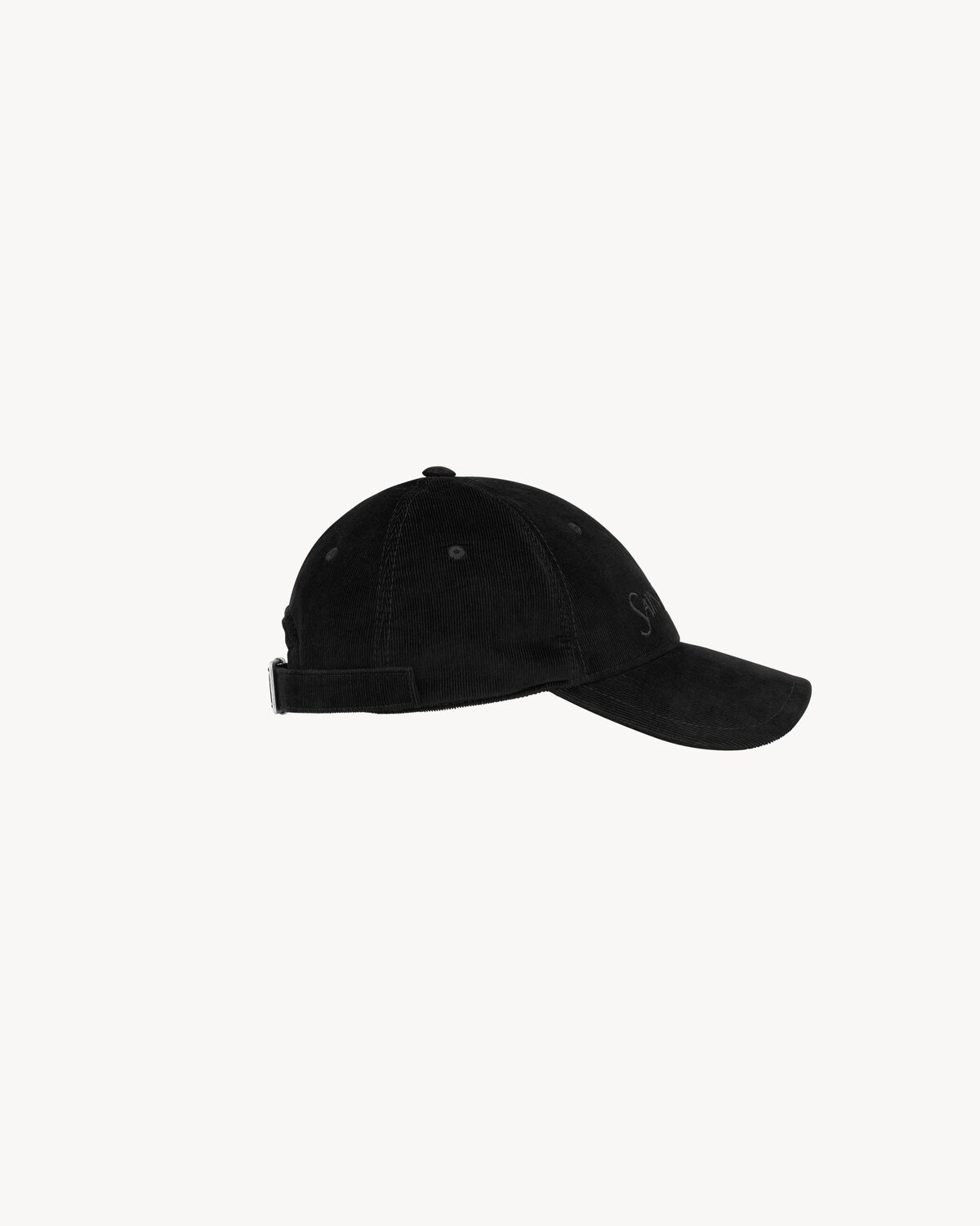 Gorra Saint Laurent estilo vintage de pana