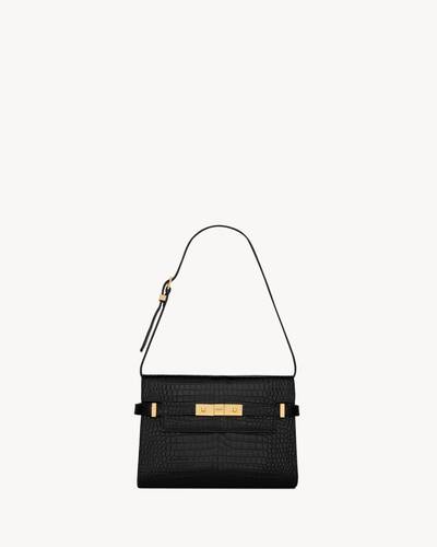 【SAINT LAURENT】Mini Manhattan Shoulder Bag/全国送料込み Manhattan Mini leather shoulder bag in black - Saint Laurent