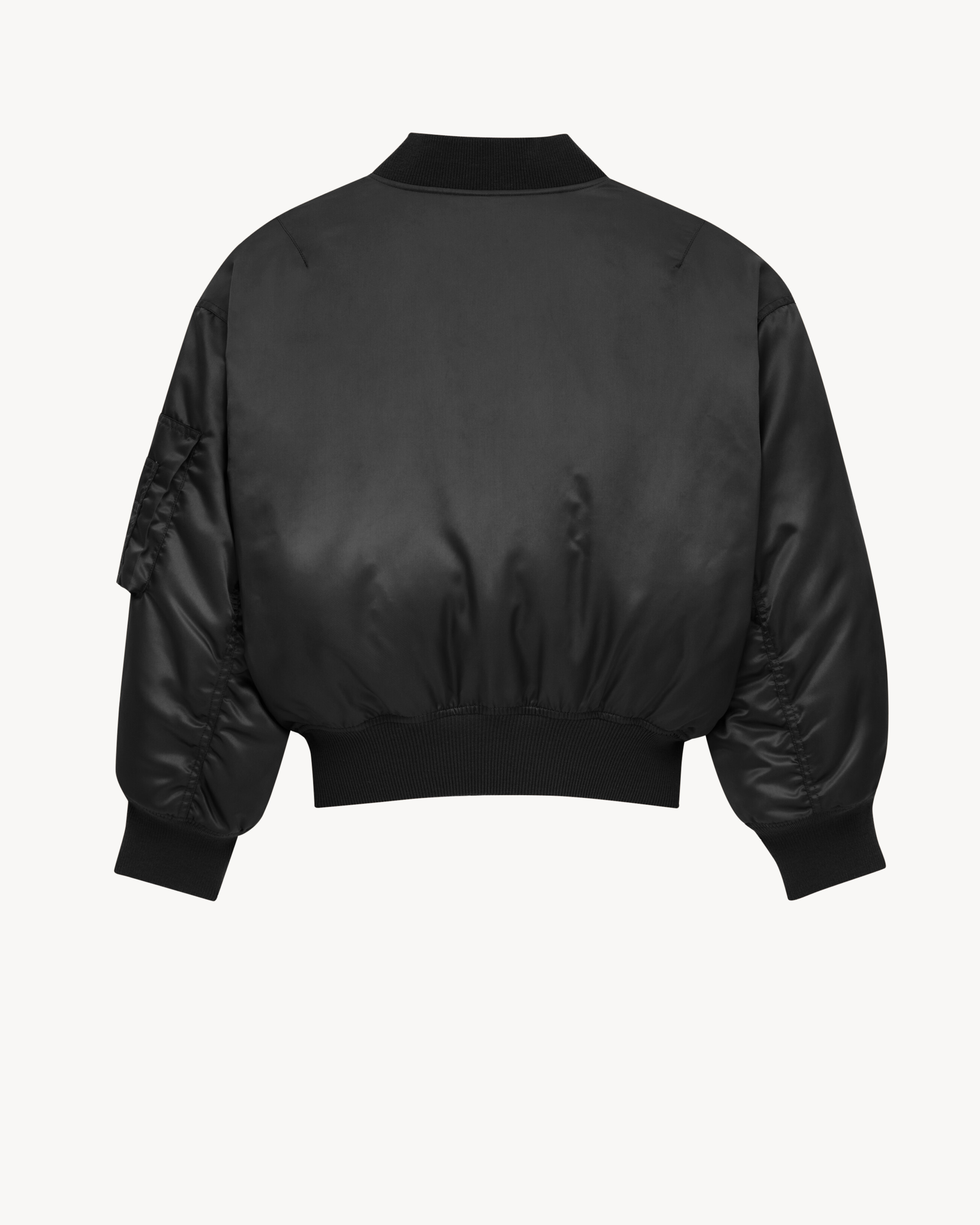 bomber jacket in water-repellent nylon serge