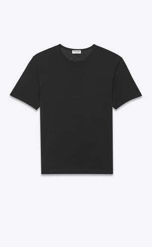 Men's luxury t-shirt - Saint Laurent white t-shirt with black logo