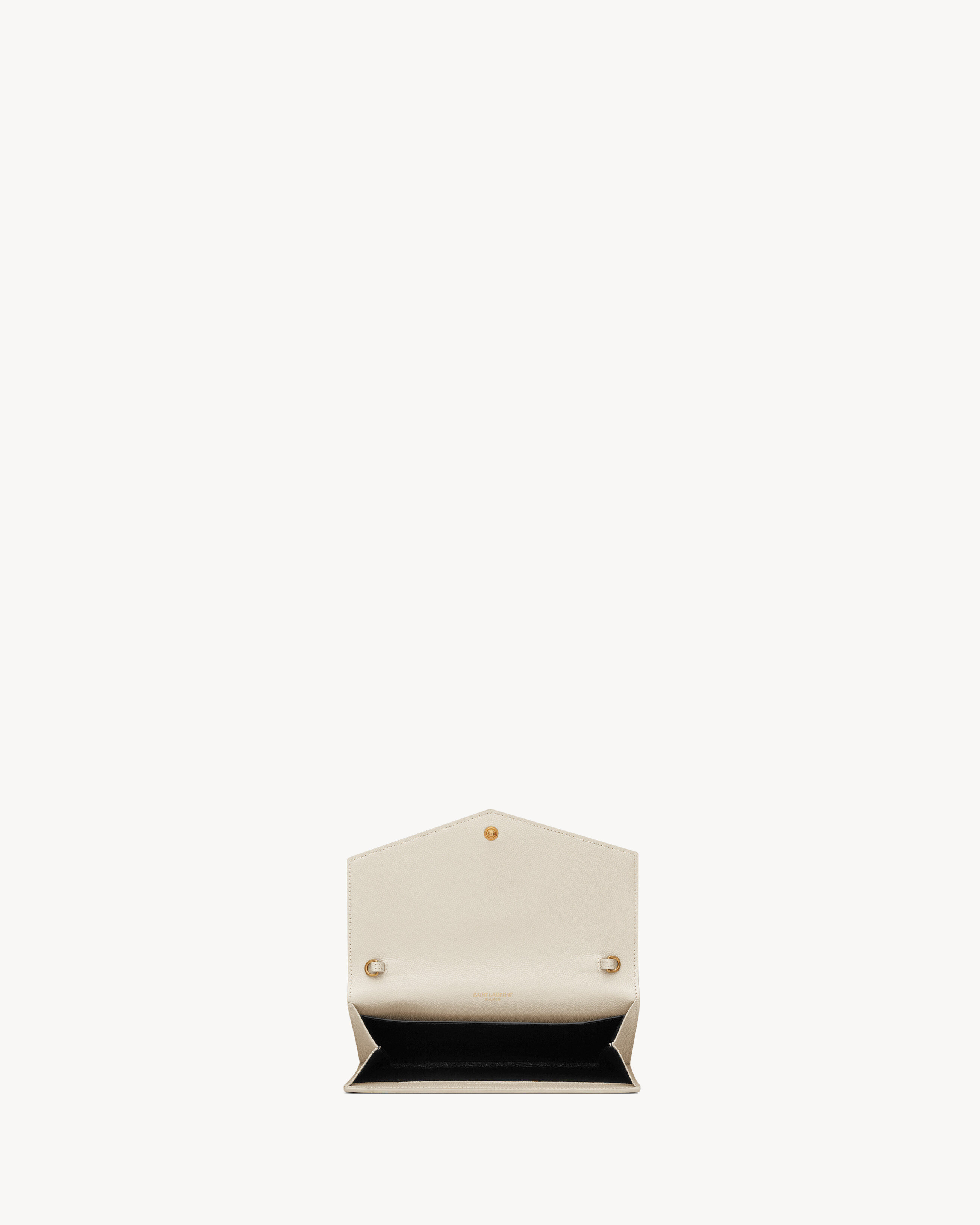 UPTOWN CHAIN WALLET IN GRAIN DE POUDRE EMBOSSED LEATHER