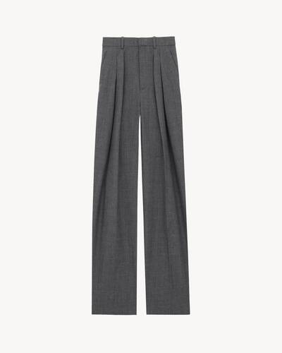 wide-leg pants in grain de poudre | Saint Laurent | YSL DK
