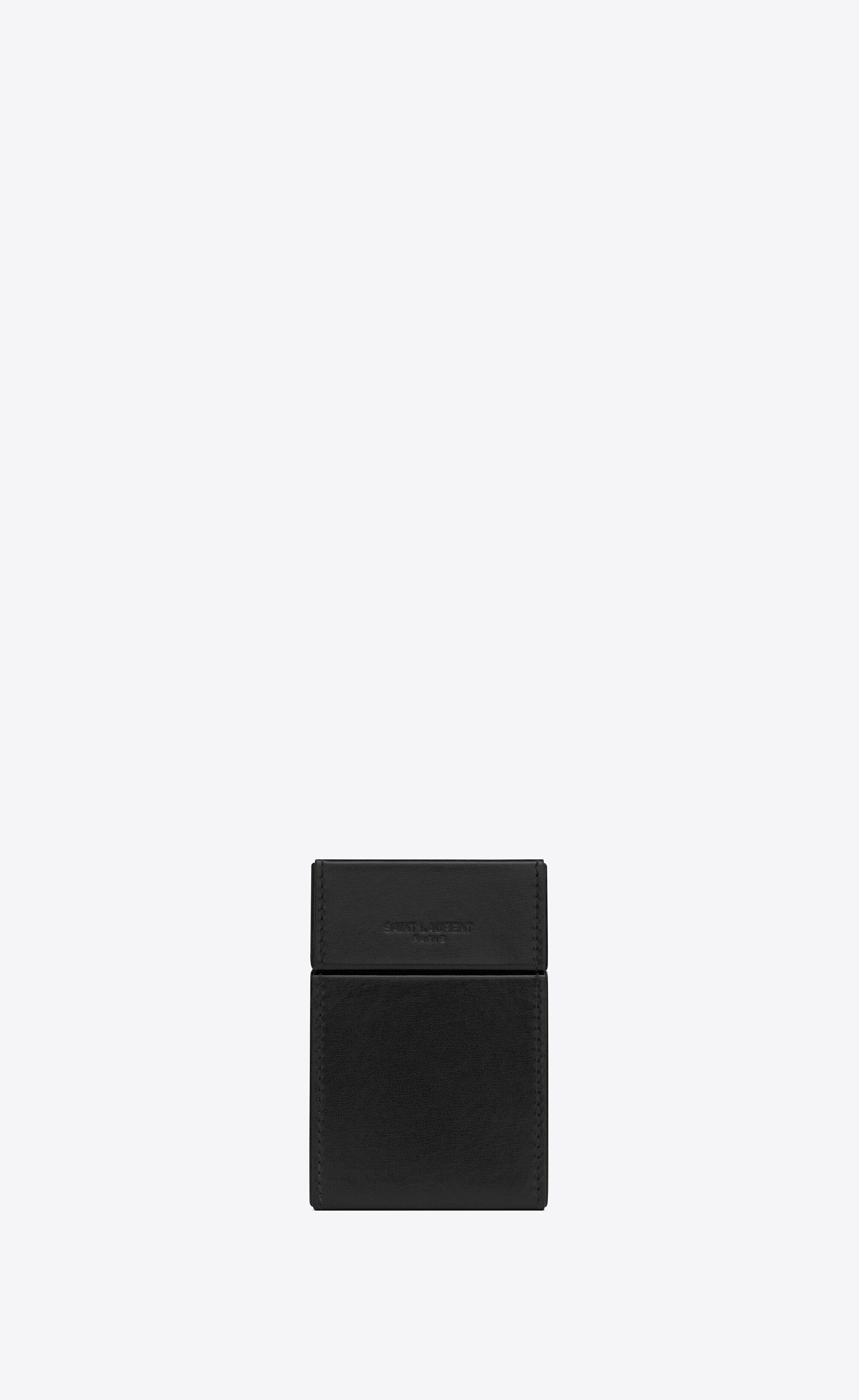saint laurent paris cigarette box in smooth leather