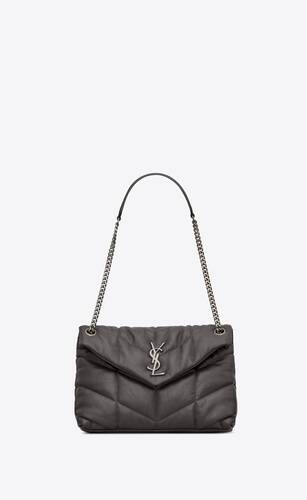 puffer small bag in quilted crinkled matte leather
