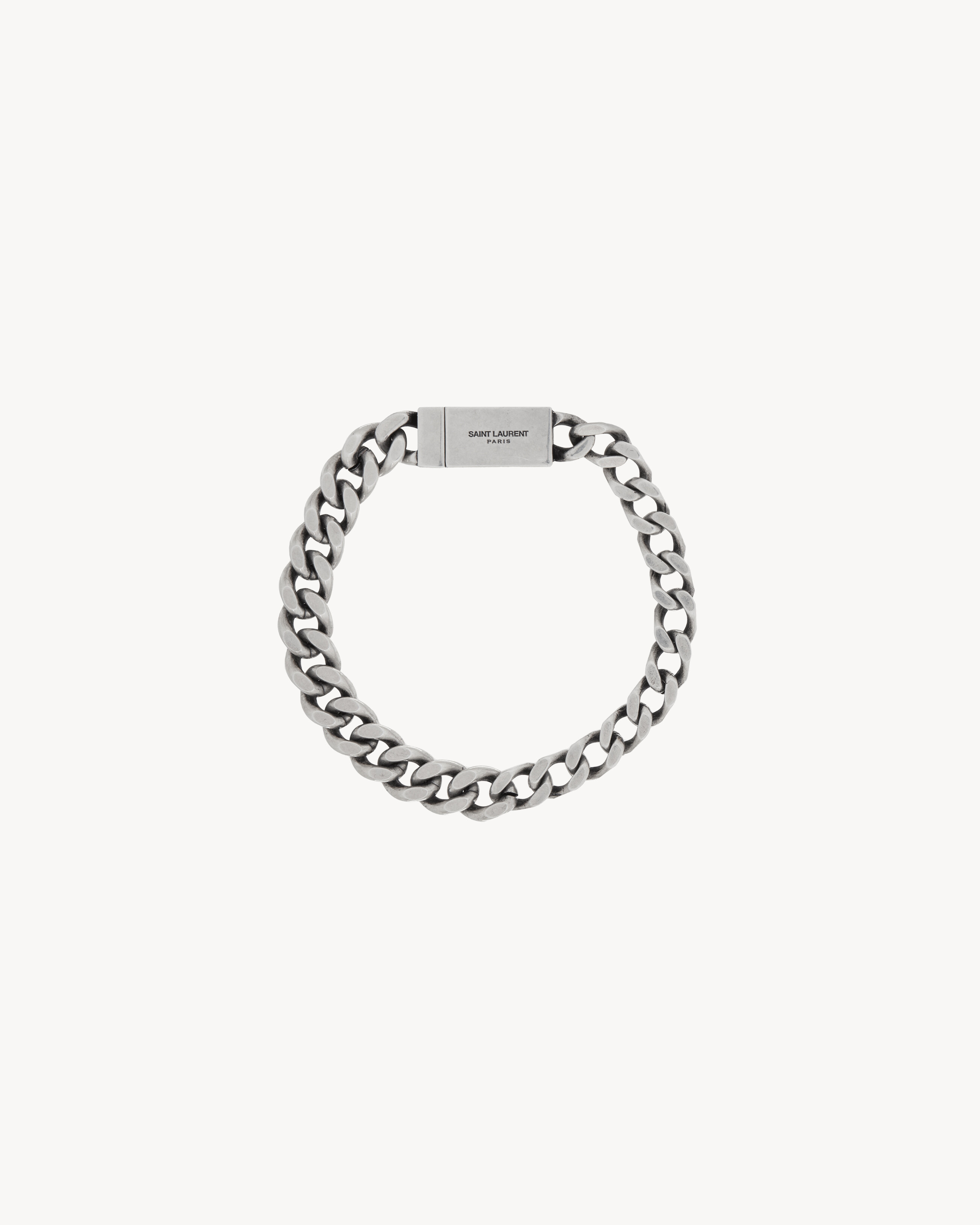 saint laurent oxidised silver bracelet M - ブレスレット