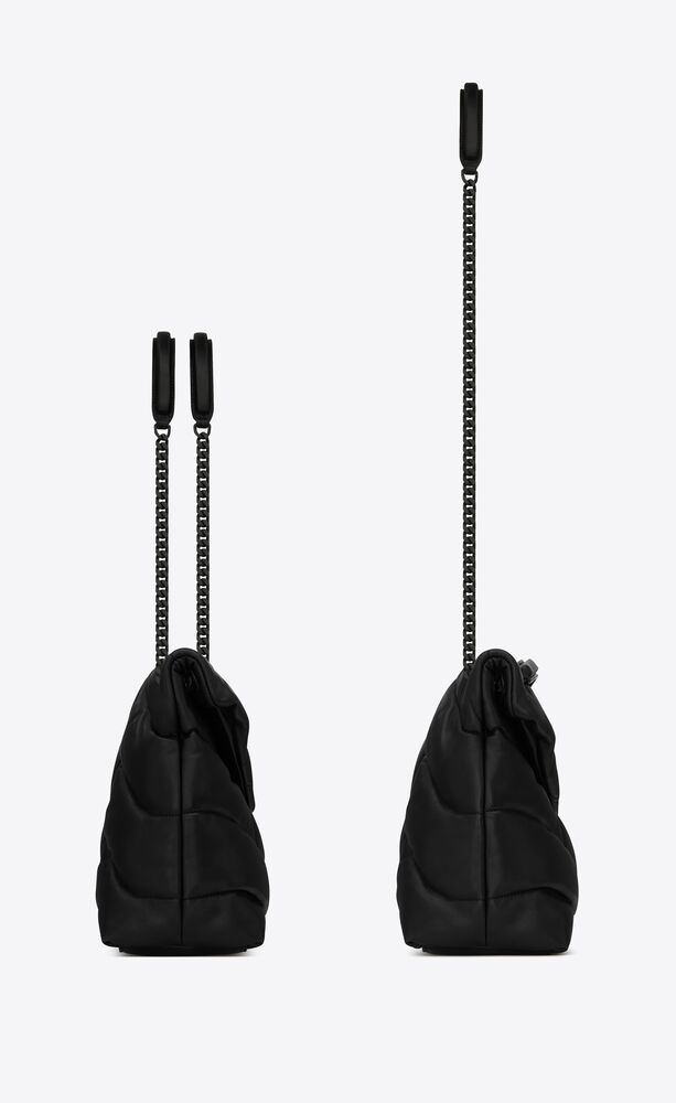 Puffer Medium Shoulder Bag in Black - Saint Laurent