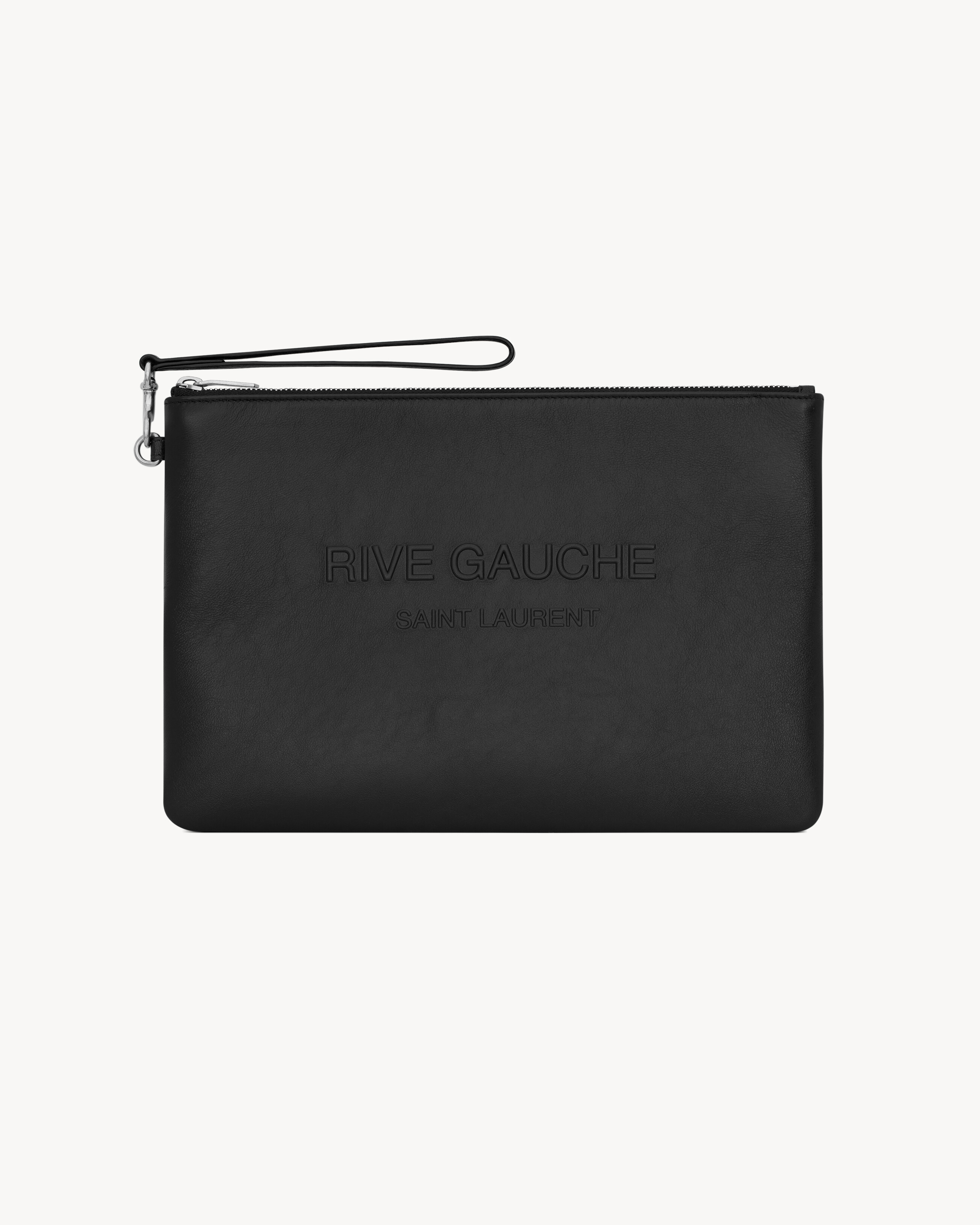 saint laurent leather zip pouch