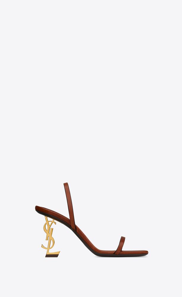 sandali opyum in pelle conciata al vegetale con cinturino posteriore.