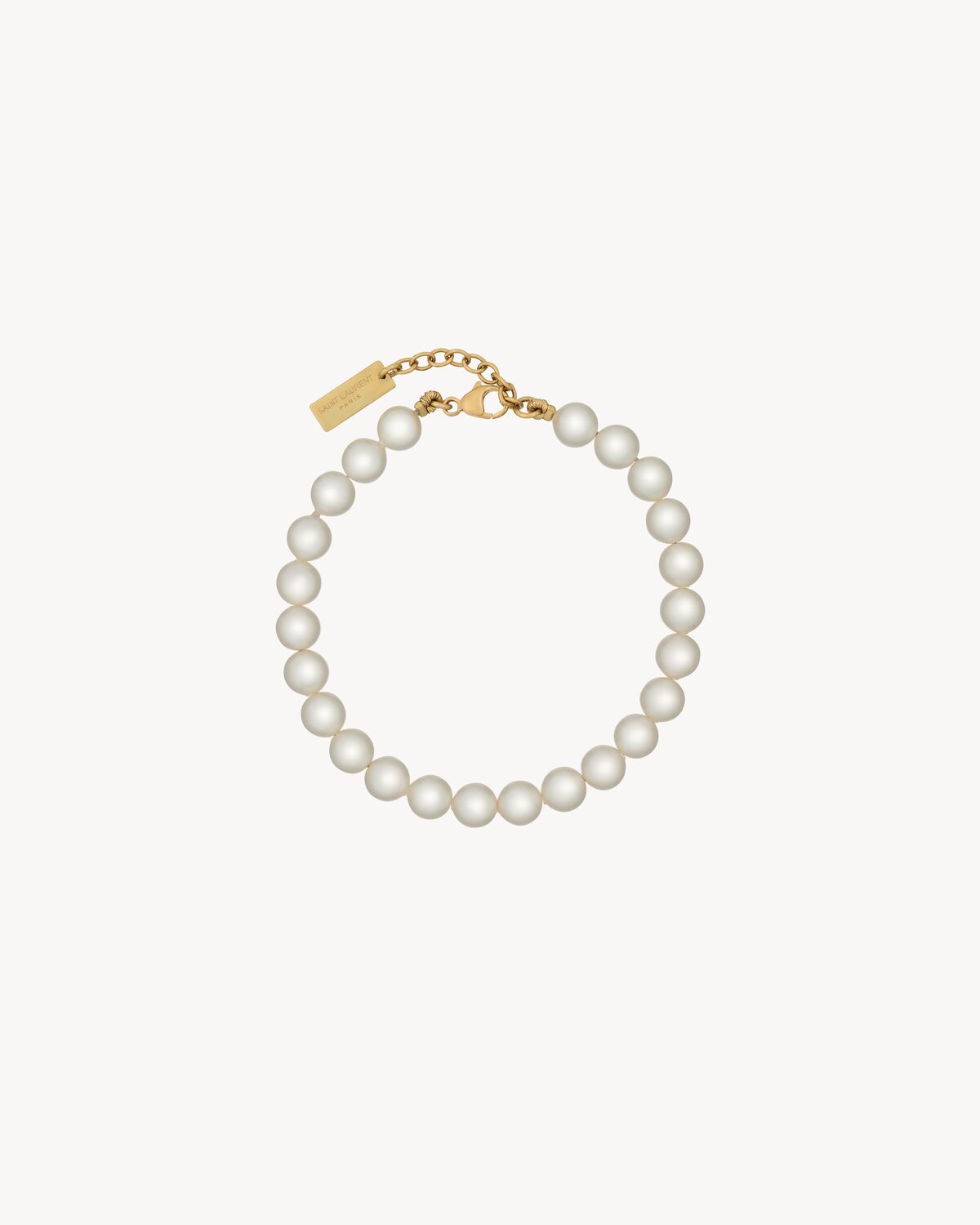 bracciale in metallo con perle