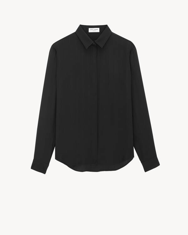 SAINT LAURENT マティスクエアトゥフツ 6062971P100 1000 Cassandre T-Shirt in Piqué | Saint Laurent | YSL US