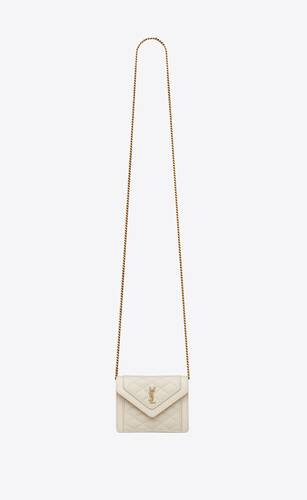 Saint Laurent Gaby Micro Bag in Quilted Lambskin - White - Women