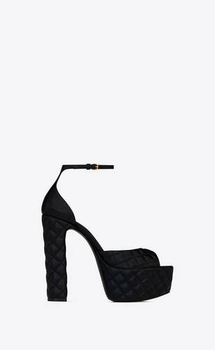 jodie platform sandals in quilted leather