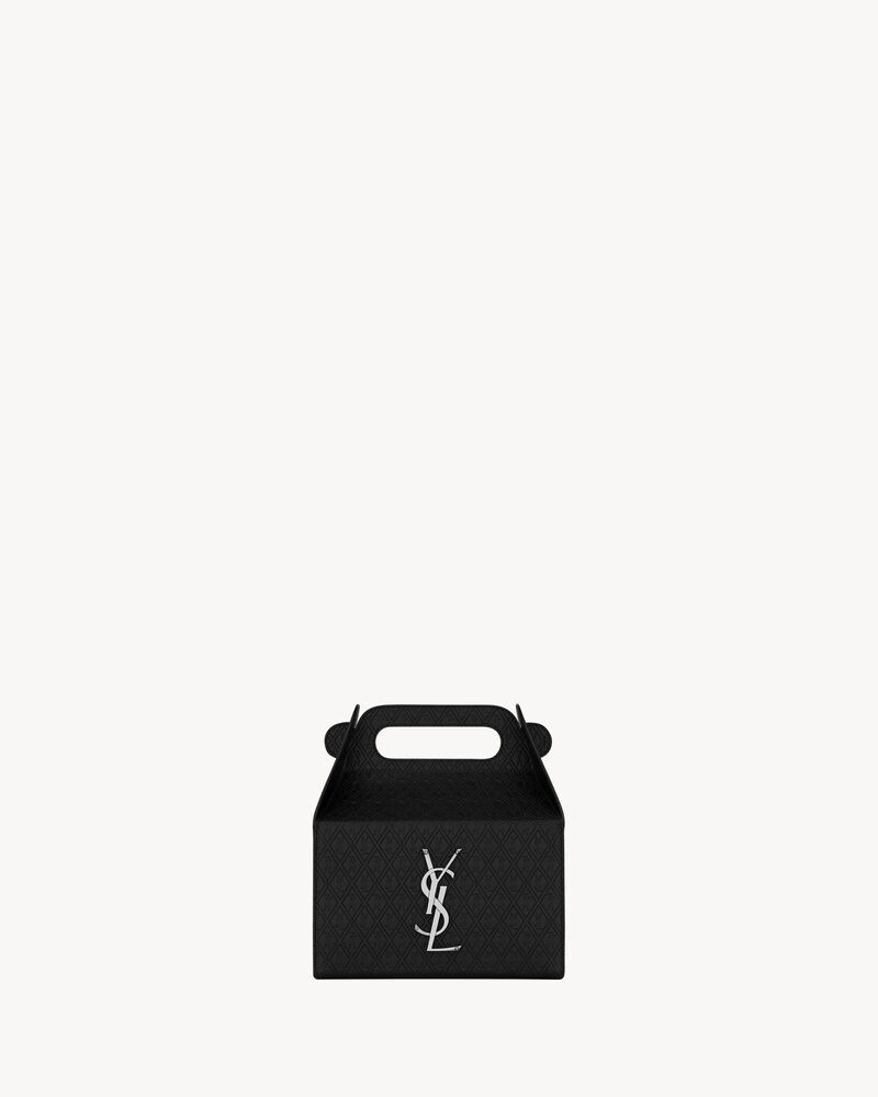 TAKE-AWAY BOX IN PELLE GOFFRATA MONOGRAM