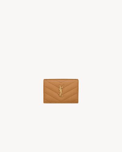 cassandre matelassé origami tiny wallet in grain de poudre embossed leather