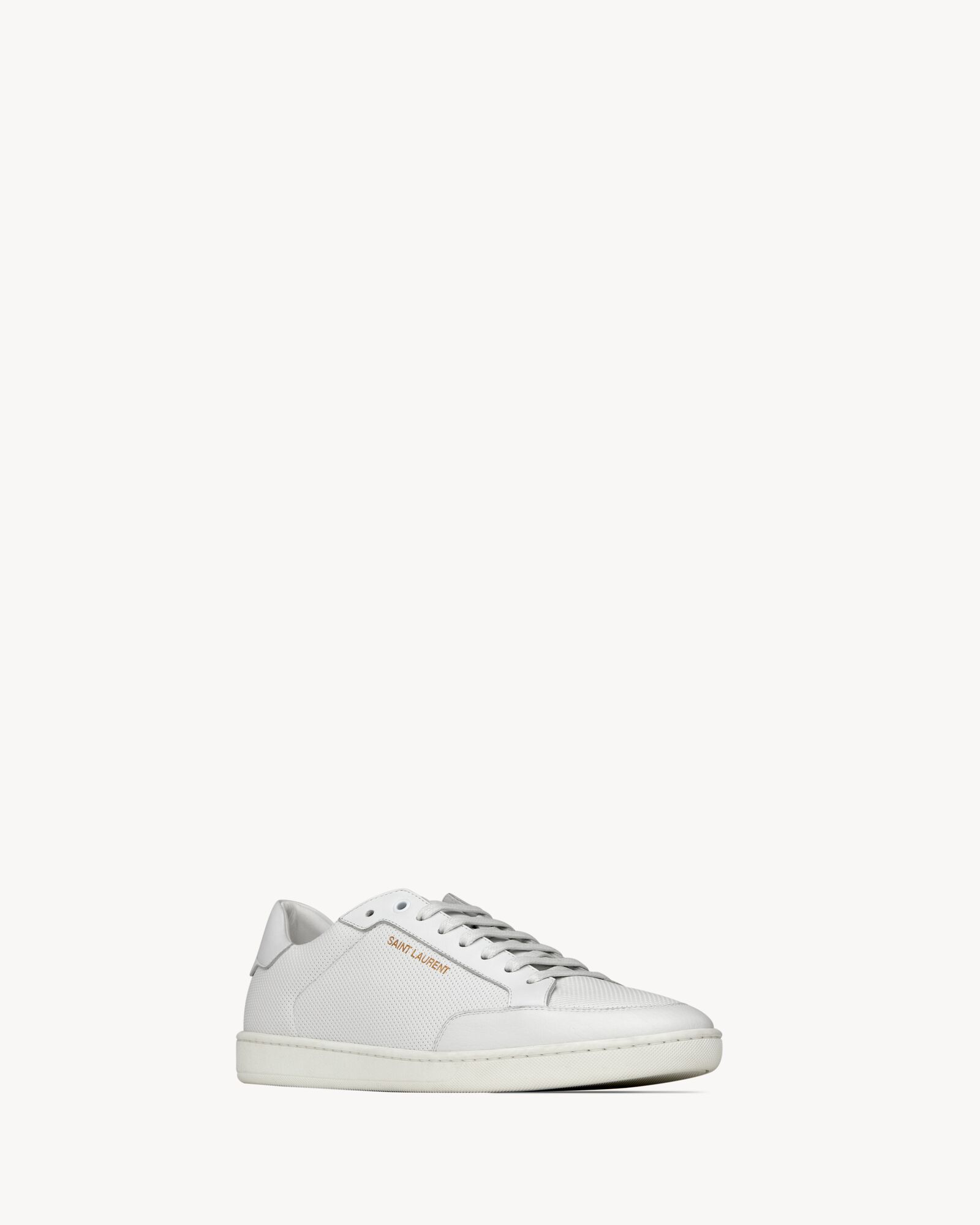 saint laurent perforated leather sneakers