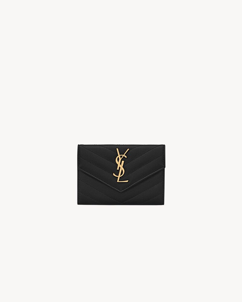 CASSANDRE MATELASSÉ small envelope wallet in grain de poudre embossed leather