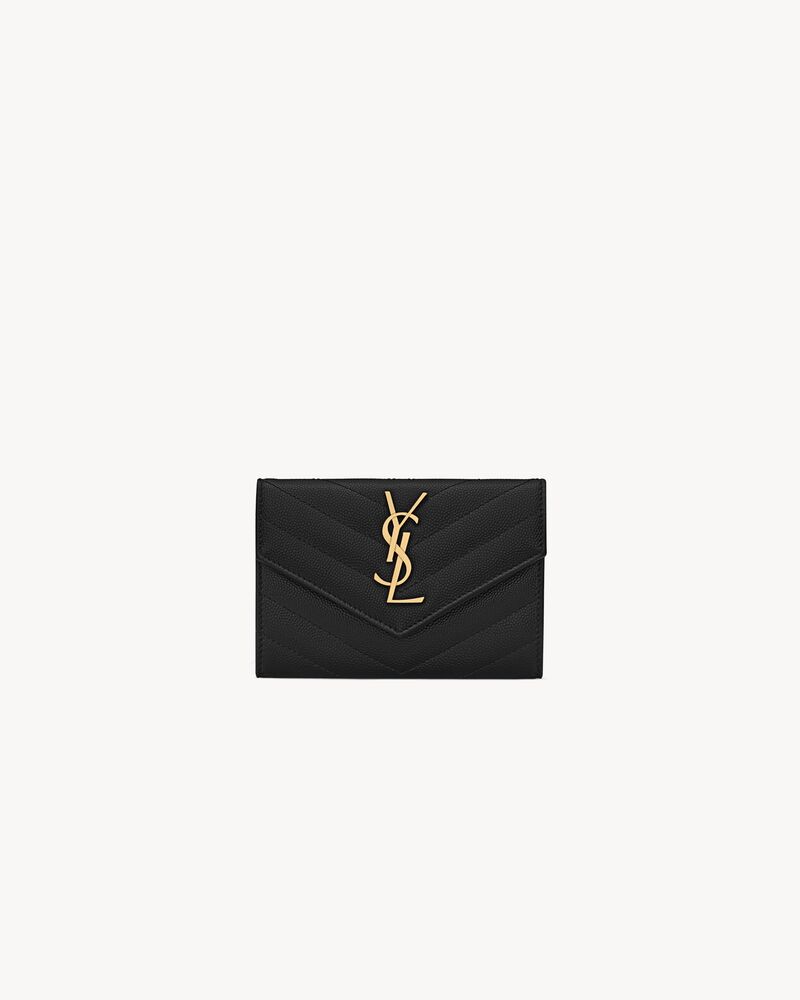 CASSANDRE MATELASSÉ small envelope wallet in grain de poudre leather