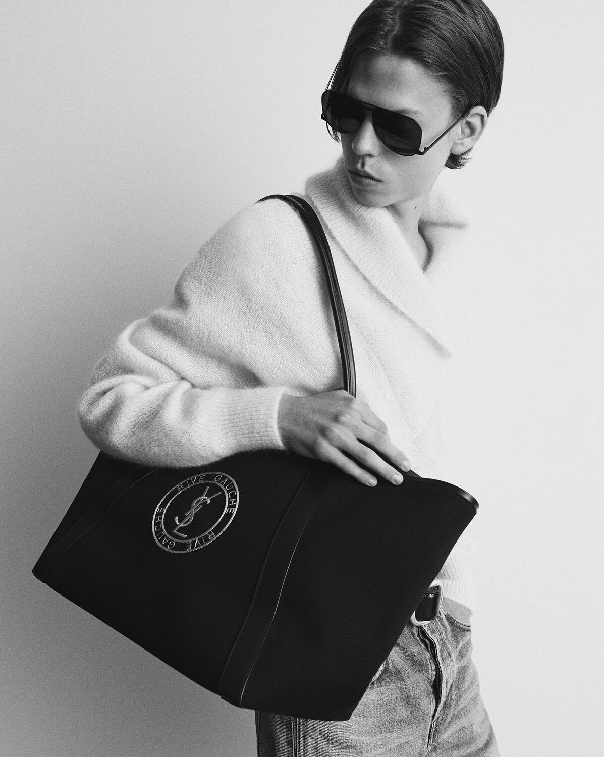 생로랑 캔버스 리브 고쉬 토트백 780096FAC3I1075