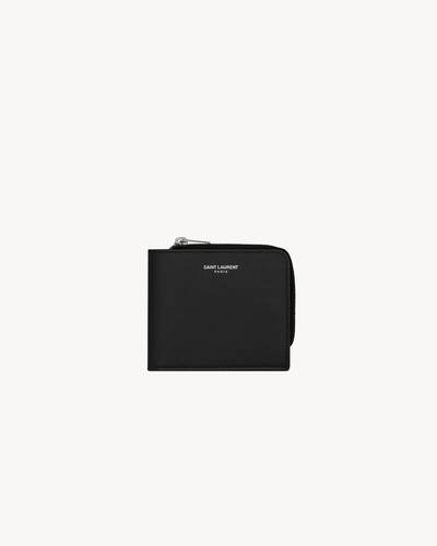 N/S chain wallet in grain de poudre embossed leather, Saint Laurent