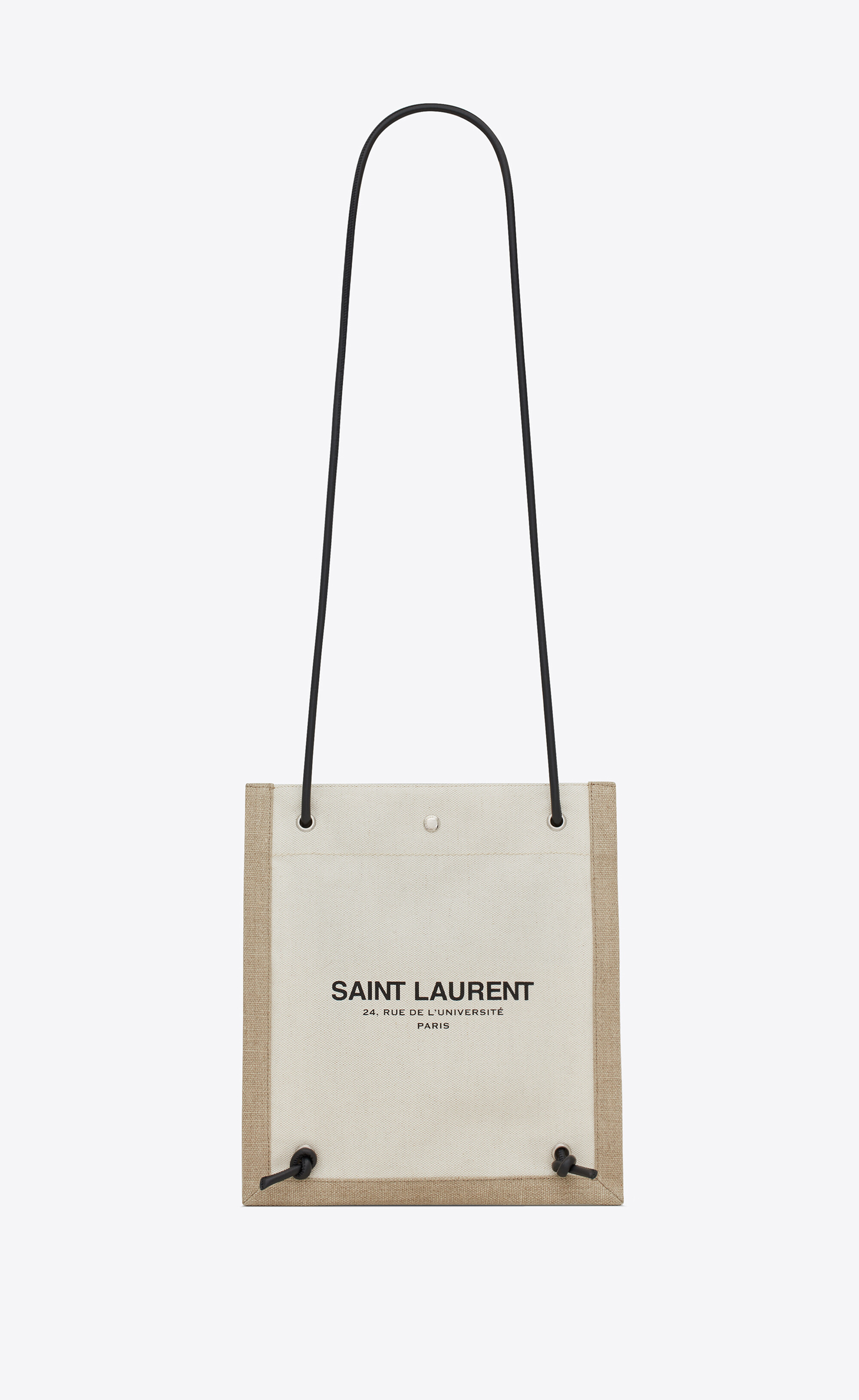 Saint Laurent Le Rafia Crossbody Bag - Black - Men