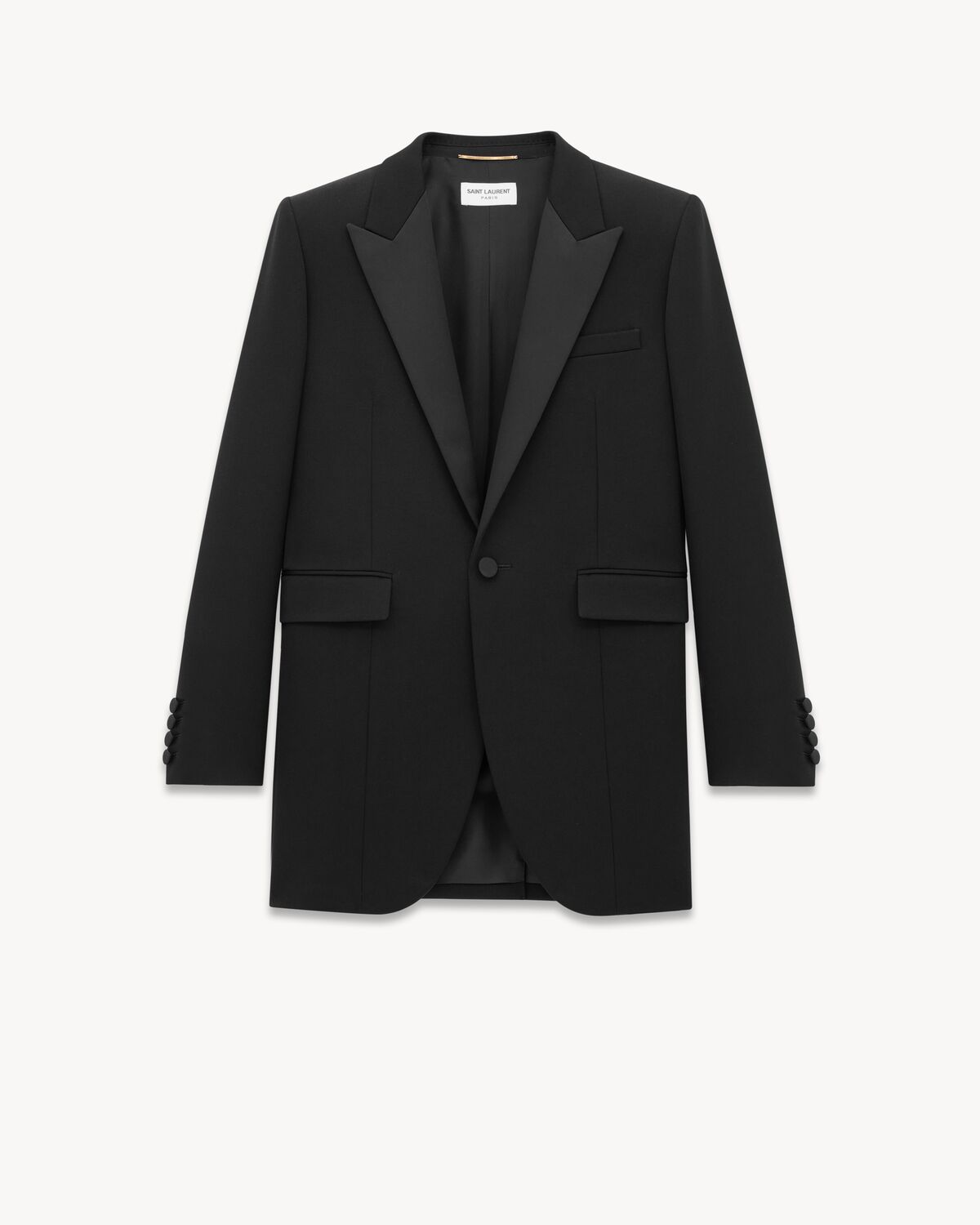 Tuxedo jacket in GRAIN DE POUDRE | Saint Laurent | YSL.com