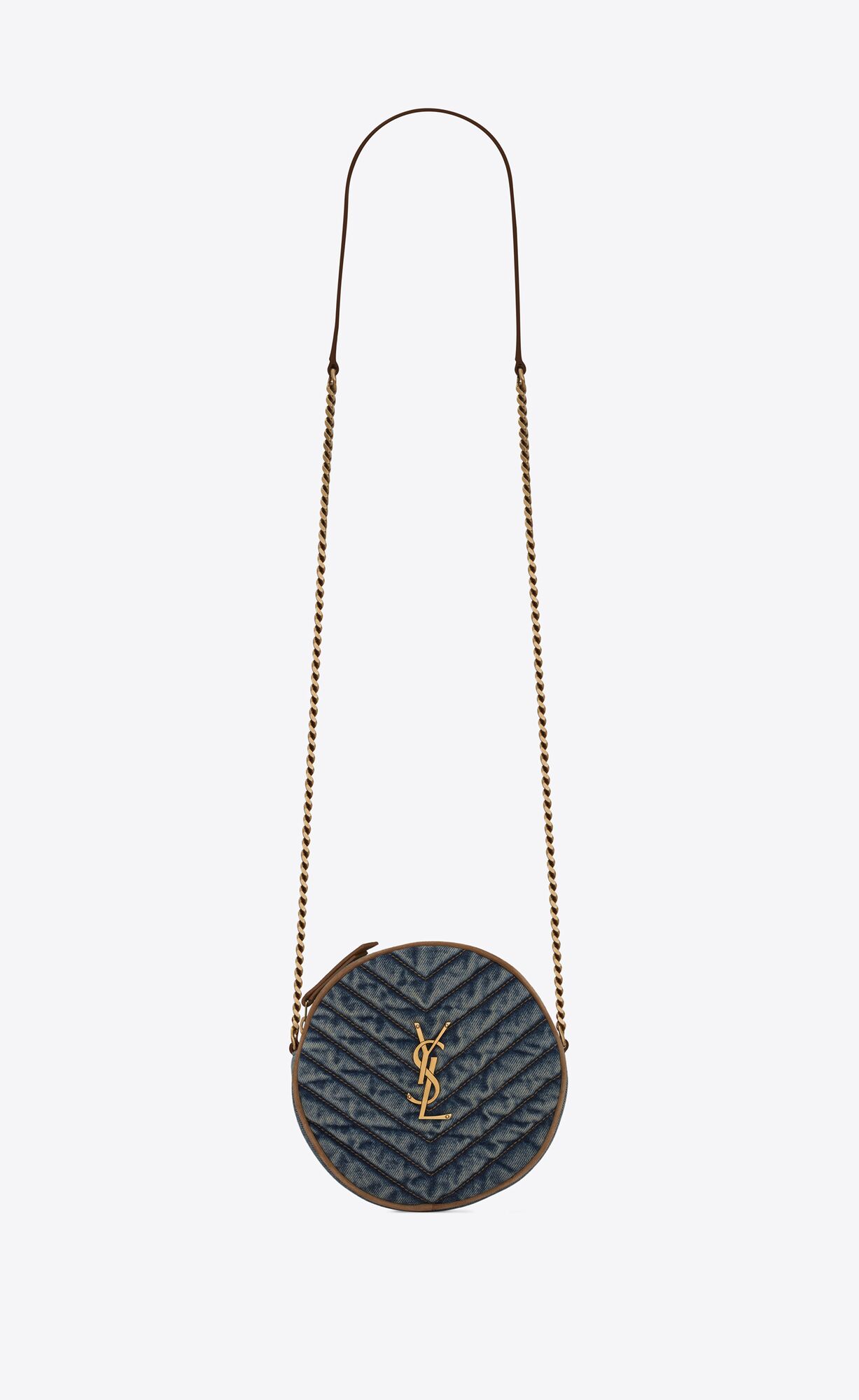 Ysl Quilted Denim Crossbody Purses