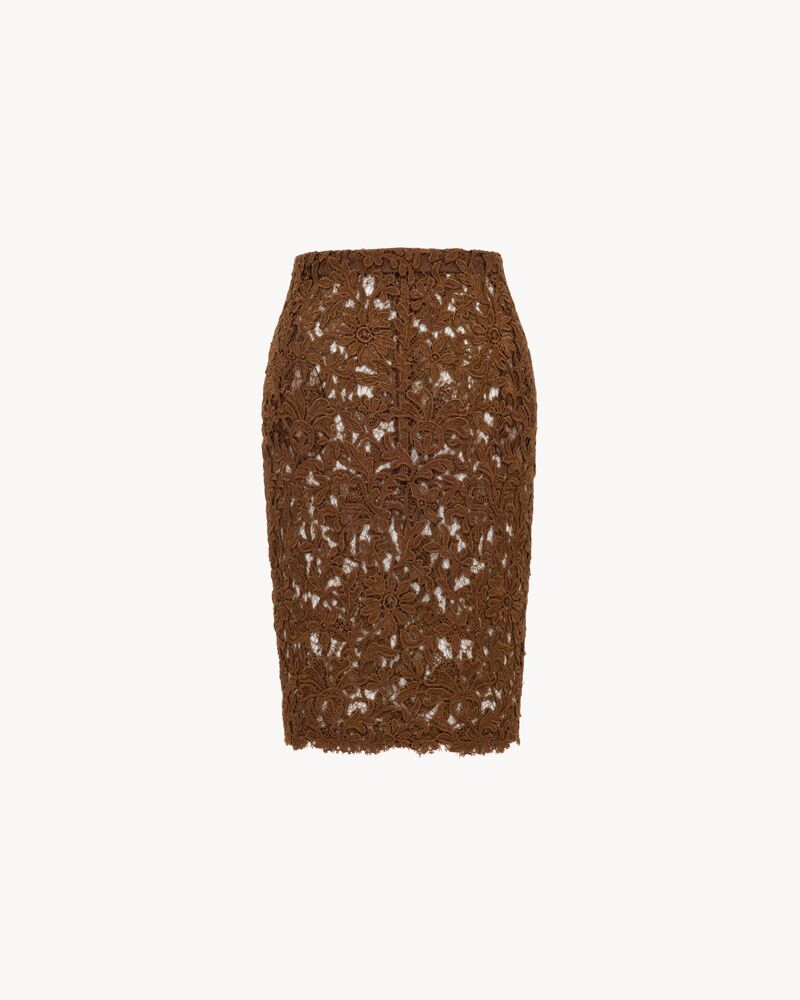 pencil skirt in guipure lace