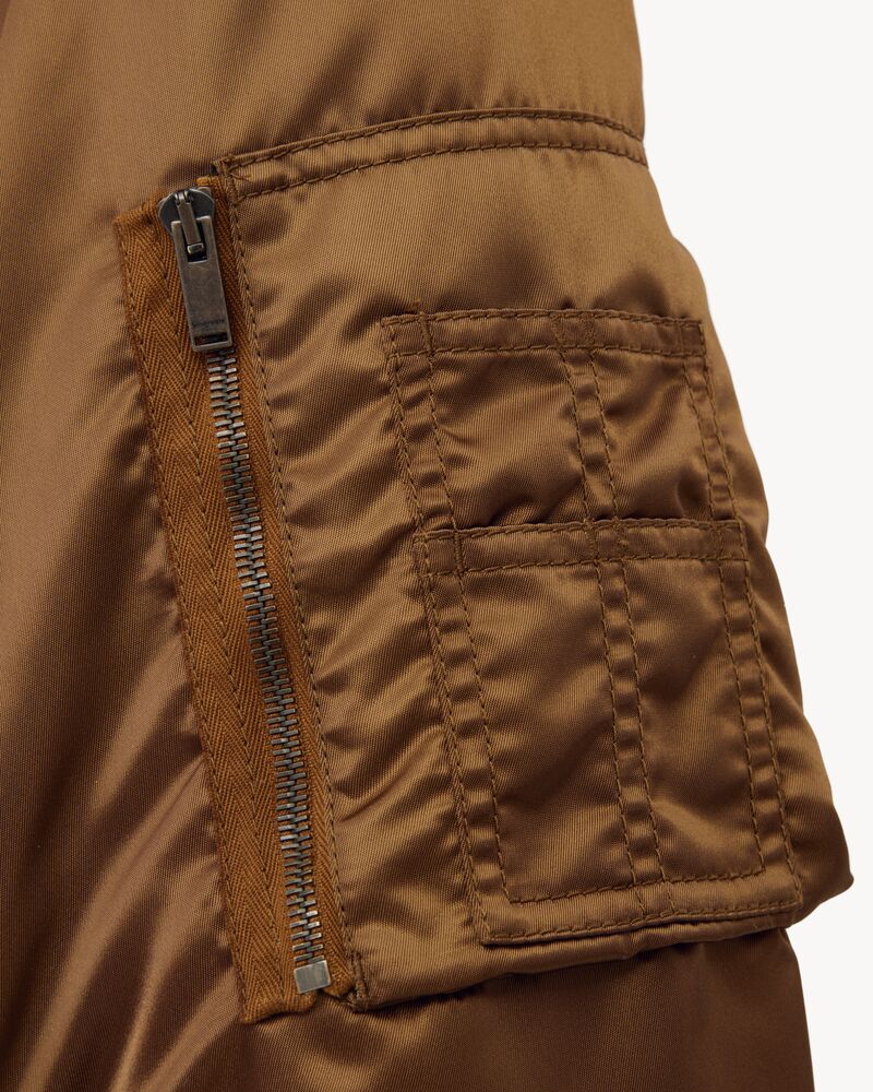 bomber jacket in shiny nylon