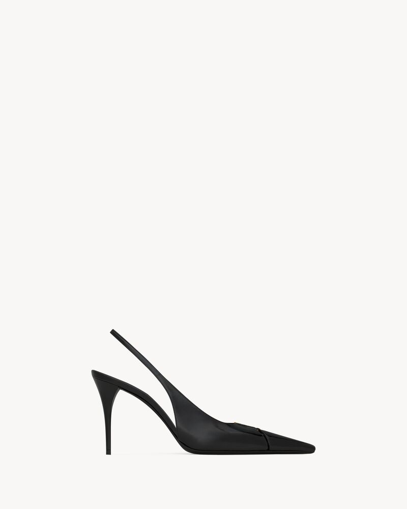 Zapatos de salón slingback Babylone Breteuil de piel lisa